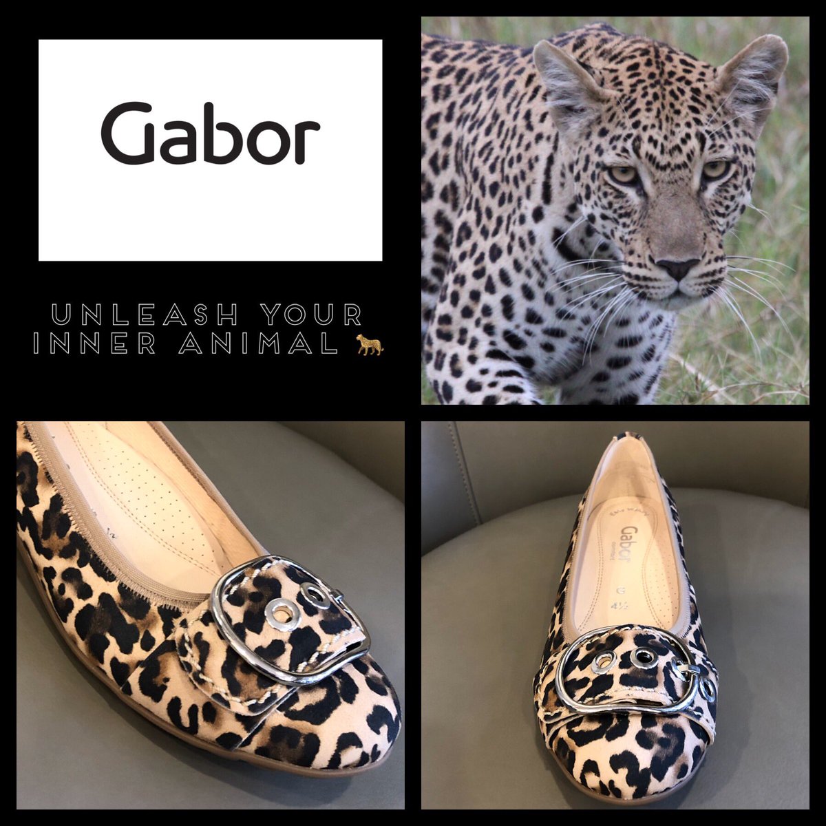 gabor animal print shoes