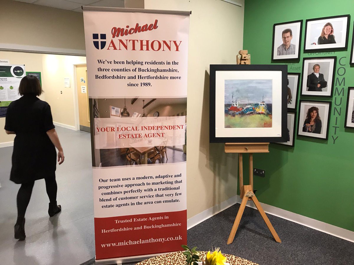 MA_EstateAgents's tweet photo. The Pop Up Art Weekend #PUAW was a spectacular success #chilternsms. Fingers crossed the the record was broken for monies raised!
Our Senior Partner, Michael Donnachie, invested in some art on display and helped raise valuable funds. https://t.co/thup7MowPF