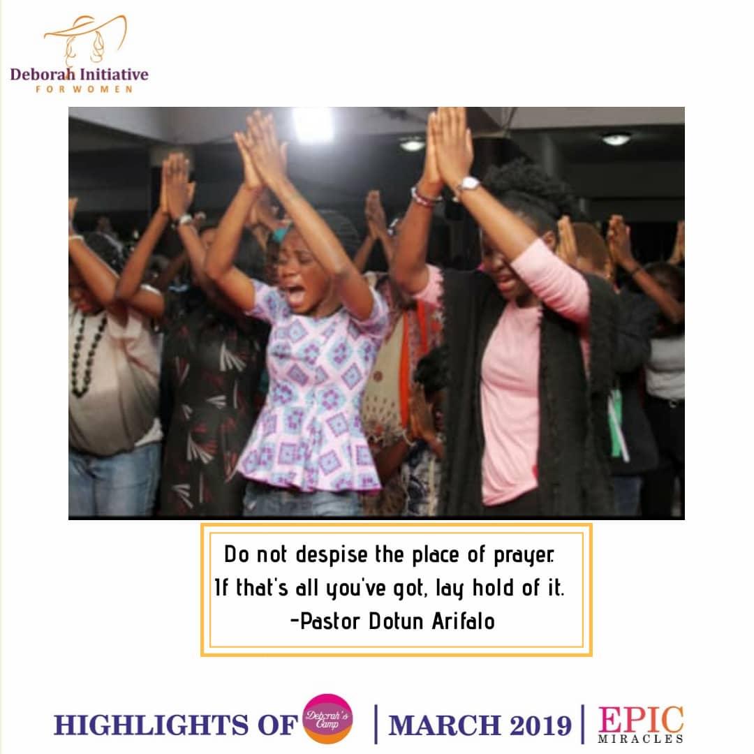 deborahwomen's tweet photo. ....We travail in the place of prayer to prevail against the wiles of the enemy
#prayer #DIWEvent #deborahscamp2019 #DC6Highlights #DotunArifalo #whenwomenpray https://t.co/RGmdLOFybG