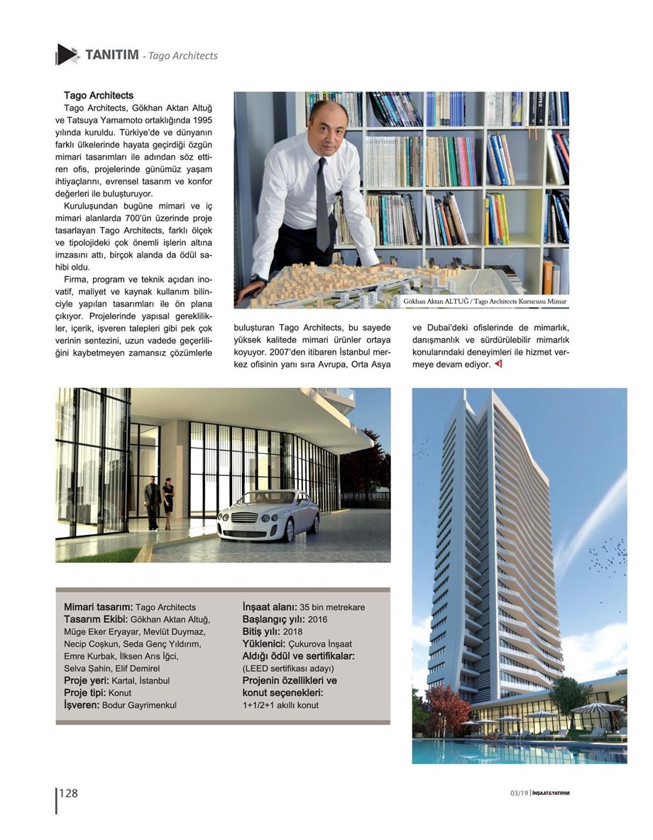 TAGOArchitects's tweet photo. Dinamik bir rezidans formuna sahip olan ve kullanıcılara aktif bir yaşam sunan Daire Kartal, İnşaat &amp; Yatırım Dergisi'nin Mart 2019 sayısında yayınlandı...

#TagoArchitects #TagoMimarlık #GökhanAktanAltuğ #mimarlık #architecture #DaireKartal #yeninesilkonut #Kartal https://t.co/z3CKNWiqhm