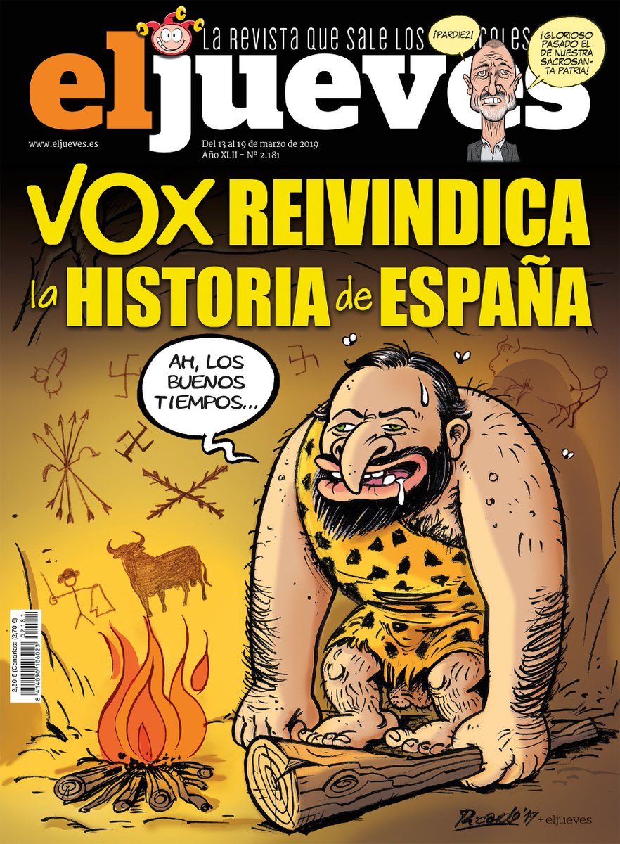 eljueves's tweet photo. ¡LA PORTADA! ¿Será este el pasado glorioso del que habla Abascal? https://t.co/j8WKgXo7kK