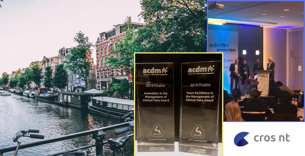 CROS_NT's tweet photo. Yesterday at #ACDM19 AnnualConference we are proud to have accepted two finalist awards for our work in DataAnonymization and wearables/IoT. These projects involve multiple CROS NT branches and collaborations with our sister companies. CROS NT compliments its team for its results https://t.co/nToew9TGpW