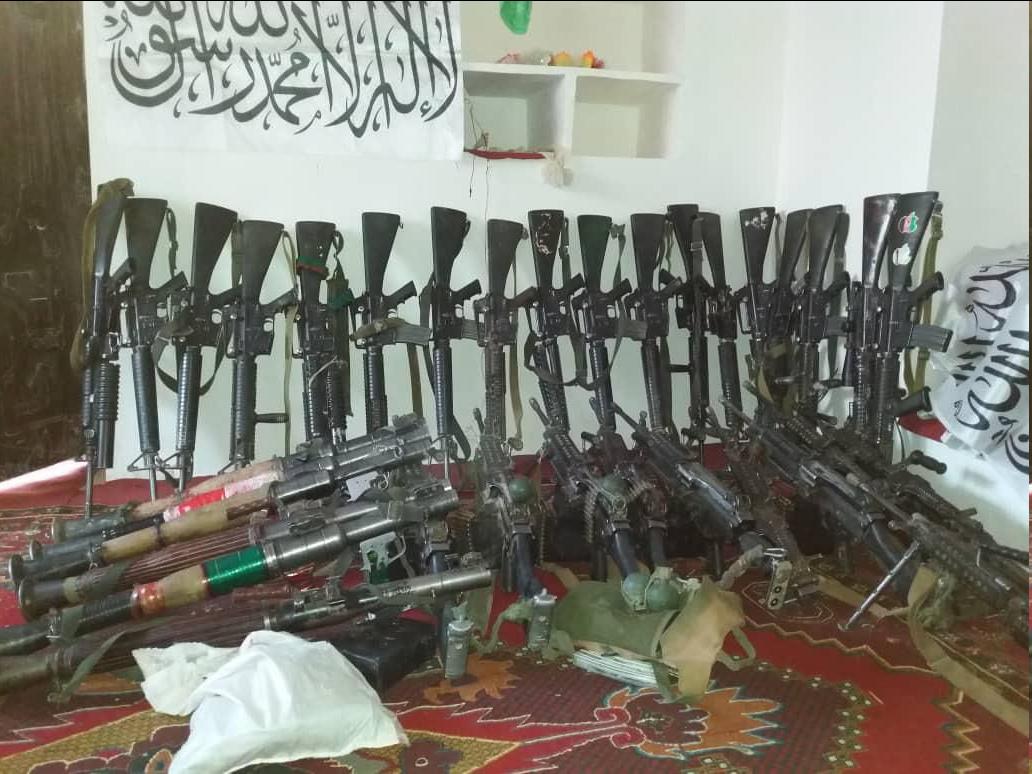 Cᴀʟɪʙʀᴇ Oʙsᴄᴜʀᴀ on Twitter: "Another day, another huge capture by the #Taliban from Afghan Govt. forces- this time around Bala Murghab. Appears to be: - 18x M16A2/M16A4 - 6 RPG-7 Type Launchers (