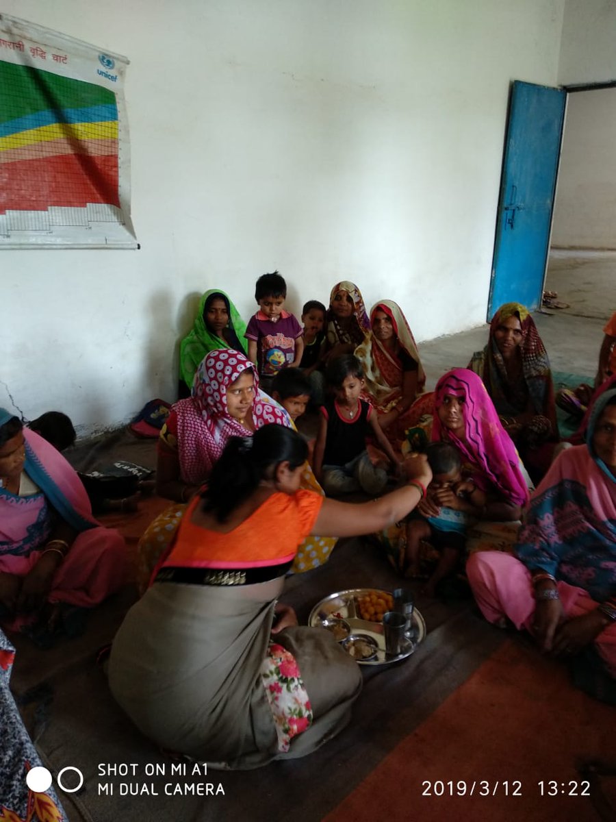 Viveksbppanna's tweet photo. "Poshan Pakhwada" celebration, across entire district of Panna, Madhya Pradesh, People celebrated the Annaprasan in every Anganwadi Centers @@SPreraks @mpwcdnnm #PoshanPakhwada #PoshanAbhiyaan #MPPoshanPakhwada https://t.co/qnT3L9PQW6