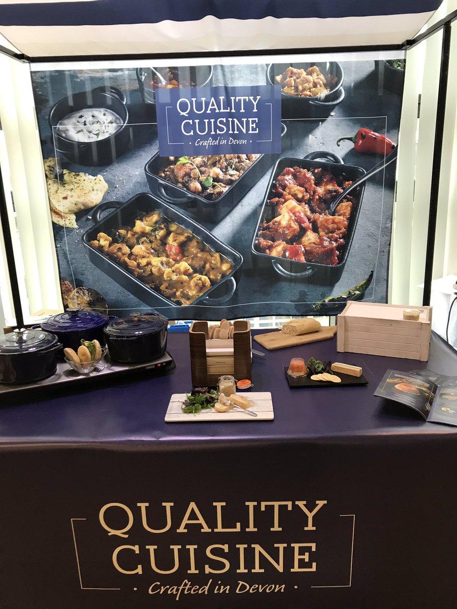 Quality_Cuisine's tweet photo. All set up and rating to go for the @BidfoodUK Big food &amp; Drink show at @SandyParkExeter #vegancurries https://t.co/Lh0nSDBuHM