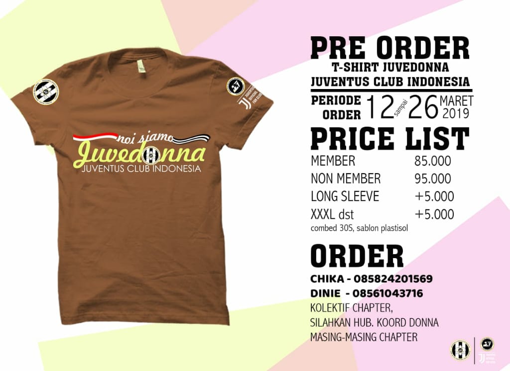 Hello.. Selamat sore 😁 #JuventusDay saatnya dukung Juve,  dan JCI Juvedonna lagi buka PO tees. Silakan cek poster untuk lebih lengkapnya, yuk diorder.. Terimakasih 🌹 <a href="/JCIndonesia/">Juventini Indonesia</a>