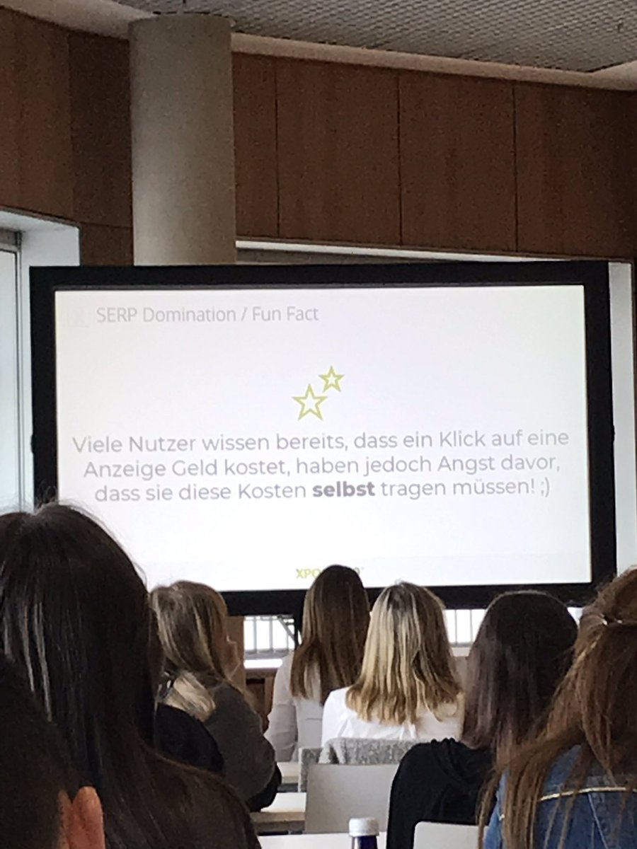 Annibuz's tweet photo. Funfact zum Thema SERP Domination: User wissen, dass #Google Ads etwas kosten, denken aber sie müssten sie selbst bezahlen 🤷🏼‍♀️ #seoseaconference @iwexpo19 @xpose360 #sea https://t.co/5xrujvZuy8