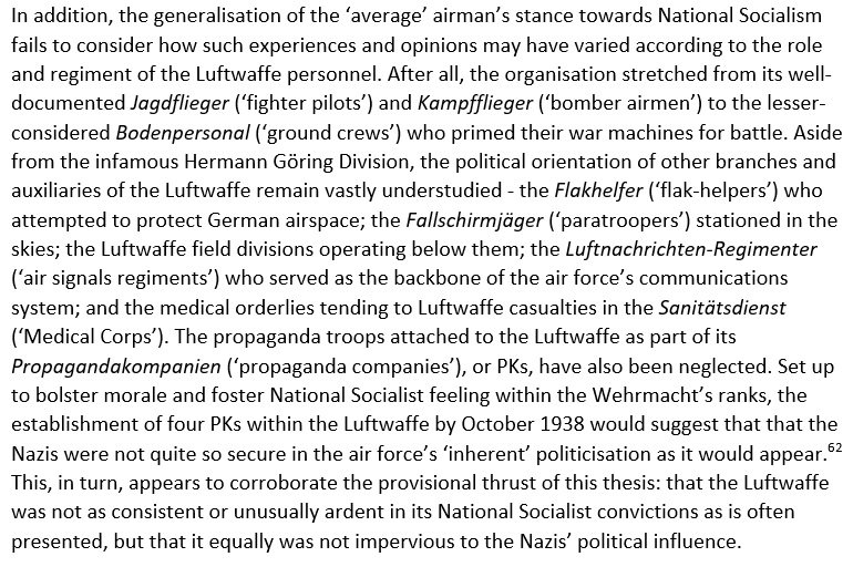 What's something in your historical field of research that you feel you often have to emphasise? One of mine is that there was more to the #Luftwaffe than just fighter pilots and bomber crews. #alternativenarratives