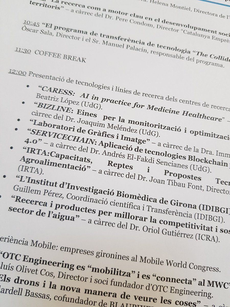 Andrea Bikfalvi (@andreabikfalvi) on Twitter photo Assistim en la Jornada "Unint talent científic i emprenedor per afrontar reptes del territori". Tecnologies "Made in UdG" i territori <a href="/univgirona/">Universitat de Girona</a> <a href="/PereCondom/">Pere Condom-Vilà</a> <a href="/emprencat/">Emprenedoria</a> <a href="/UdGCJE/">UdG JovesEmprenedors</a> Assistim en la Jornada "Unint talent científic i emprenedor per afrontar reptes del territori". Tecnologies "Made in UdG" i territori <a href="/univgirona/">Universitat de Girona</a> <a href="/PereCondom/">Pere Condom-Vilà</a> <a href="/emprencat/">Emprenedoria</a> <a href="/UdGCJE/">UdG JovesEmprenedors</a>