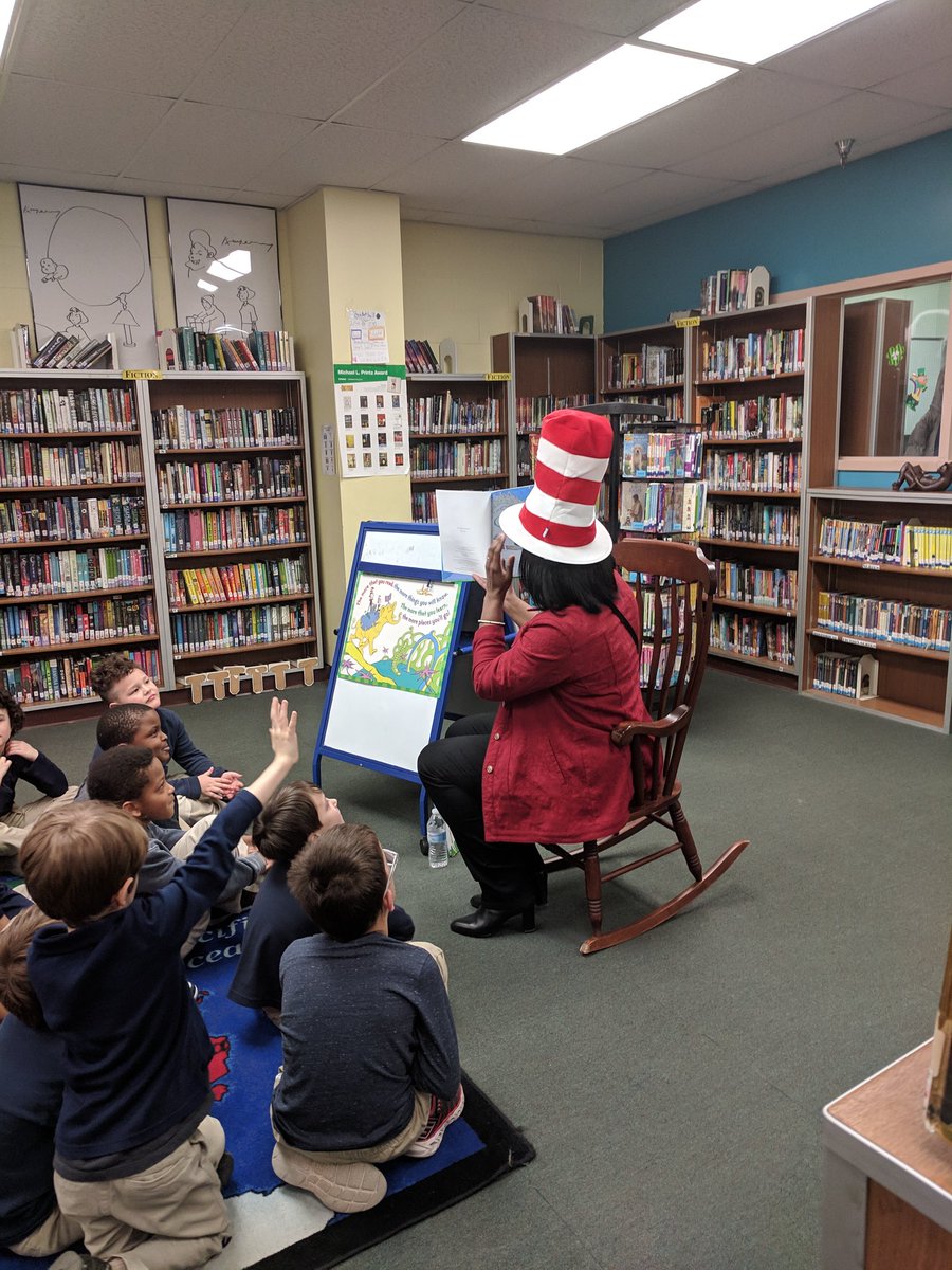 RPEMS233's tweet photo. Thanks to @SonjaSantelises for her guest reading with 1st grade yesterday! Our kids loved the book and the hat! @BaltCitySchools #youngreaders https://t.co/2uiAikqi7k