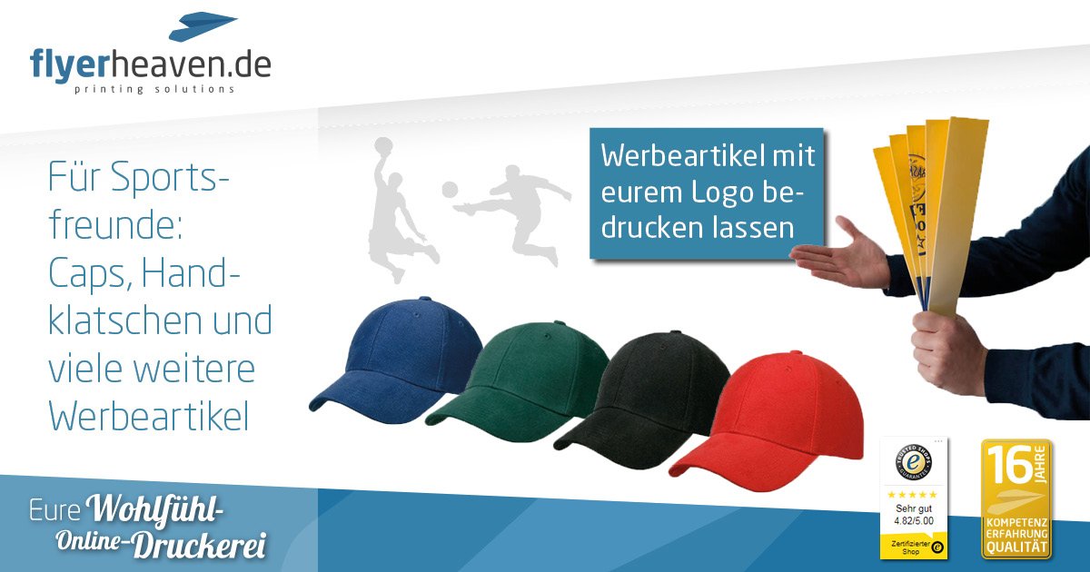 FÜR #SPORTSFREUNDE 🏆
Ihr möchtet eure Werbung im sportlichen Umfeld zur Geltung bringen oder euren Verein mit den farblich passenden #Caps unterstützen? Diverse Werbeartikel wie #Schlüsselbänder, #Buttons etc. zu fairen Preisen bedrucken lassen. 🤾‍♂️🤸‍♀️
 >> bit.ly/2rrw5Fg