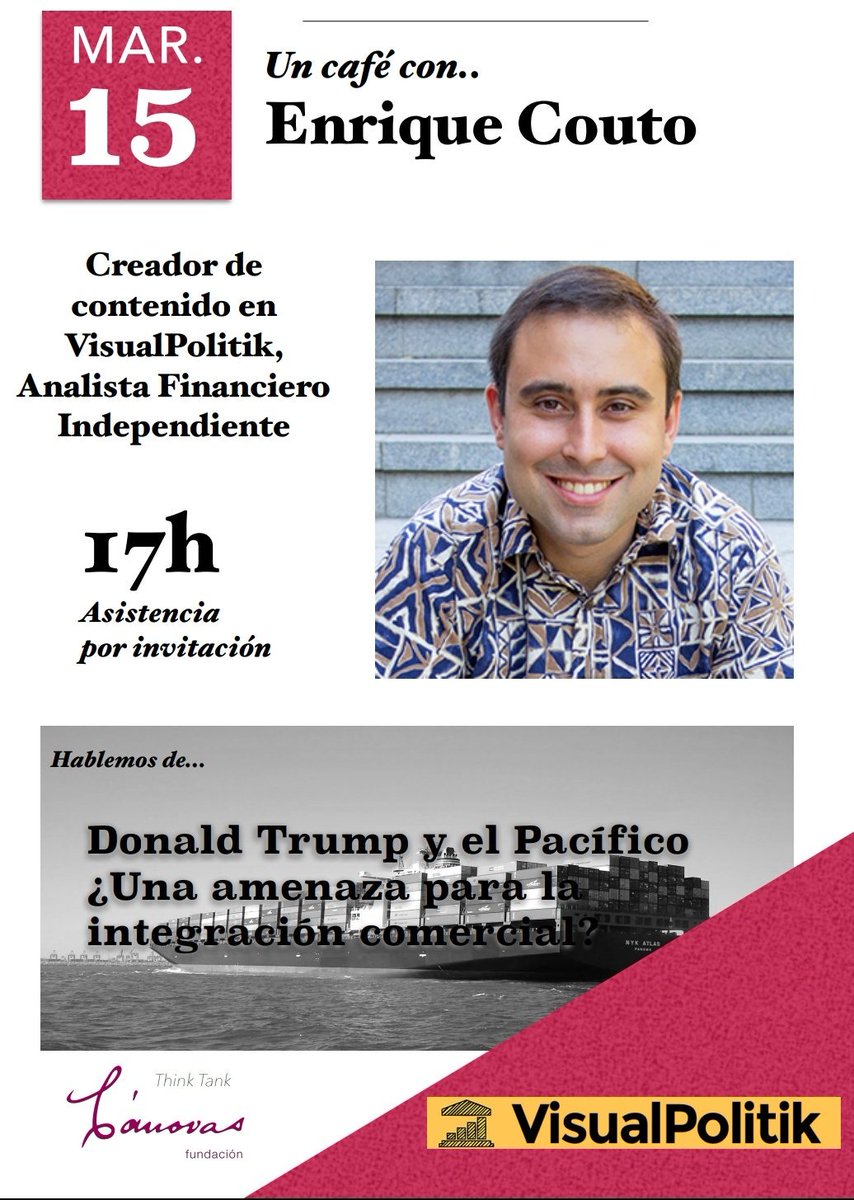 Este viernes nos acompañará <a href="/ecbueno/">Enrique CB</a> de <a href="/VisualPolitik/">VisualPolitik</a>, no desperdiciaremos la oportunidad de hablar sobre la guerra comercial, el pacífico y como no, de Donald Trump. 
¡Contacta con nosotros si no quieres perdertelo!