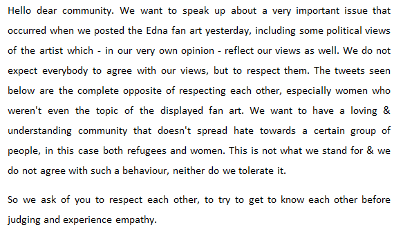 daedalic's tweet photo. Hello dear community. Please read. This is important to us &amp; should be to you as well. #SpreadLoveNotHate https://t.co/5xOLgg22AP
