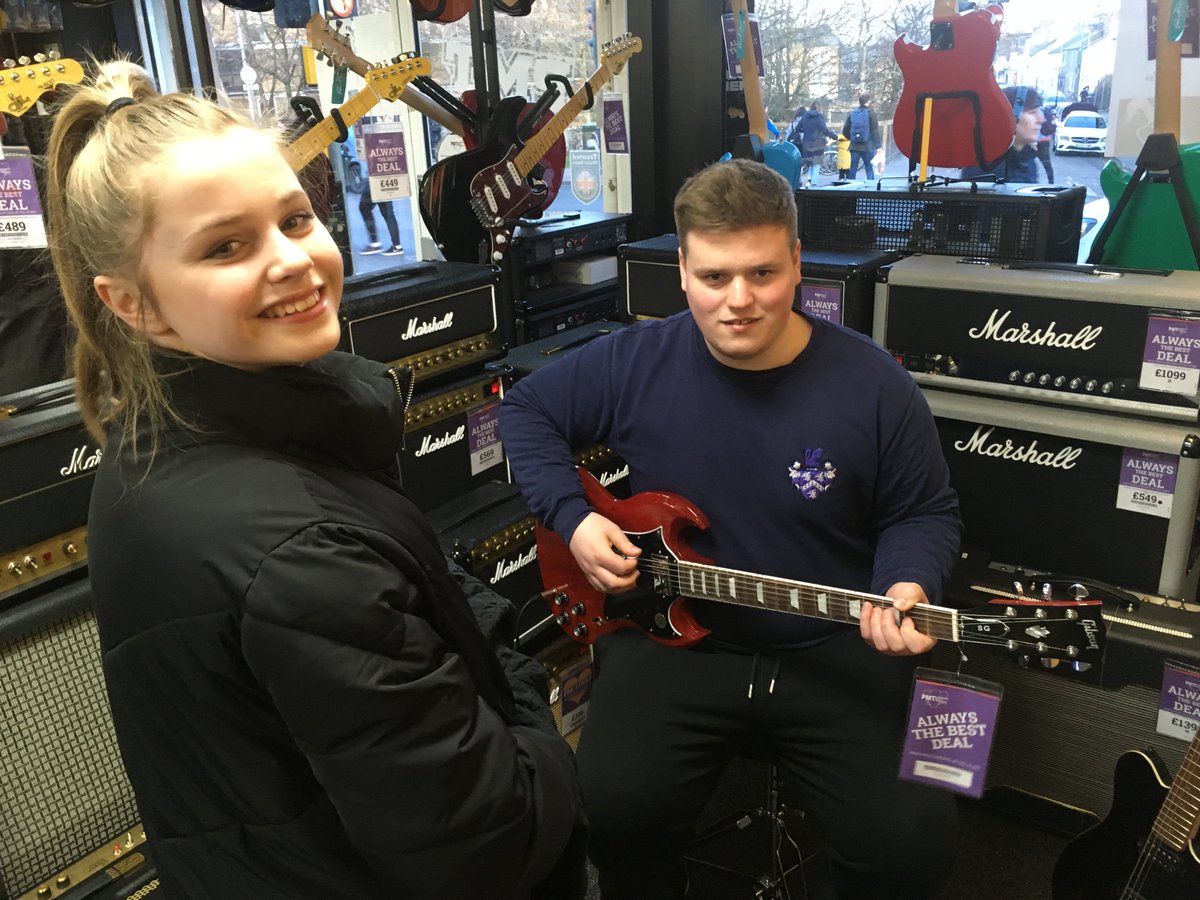hlcoatesmusic's tweet photo. Hanging out in our local music store!  Shame the best guitars are too expensive! 🎸🎸🎸 https://t.co/1MOzBJKLdx