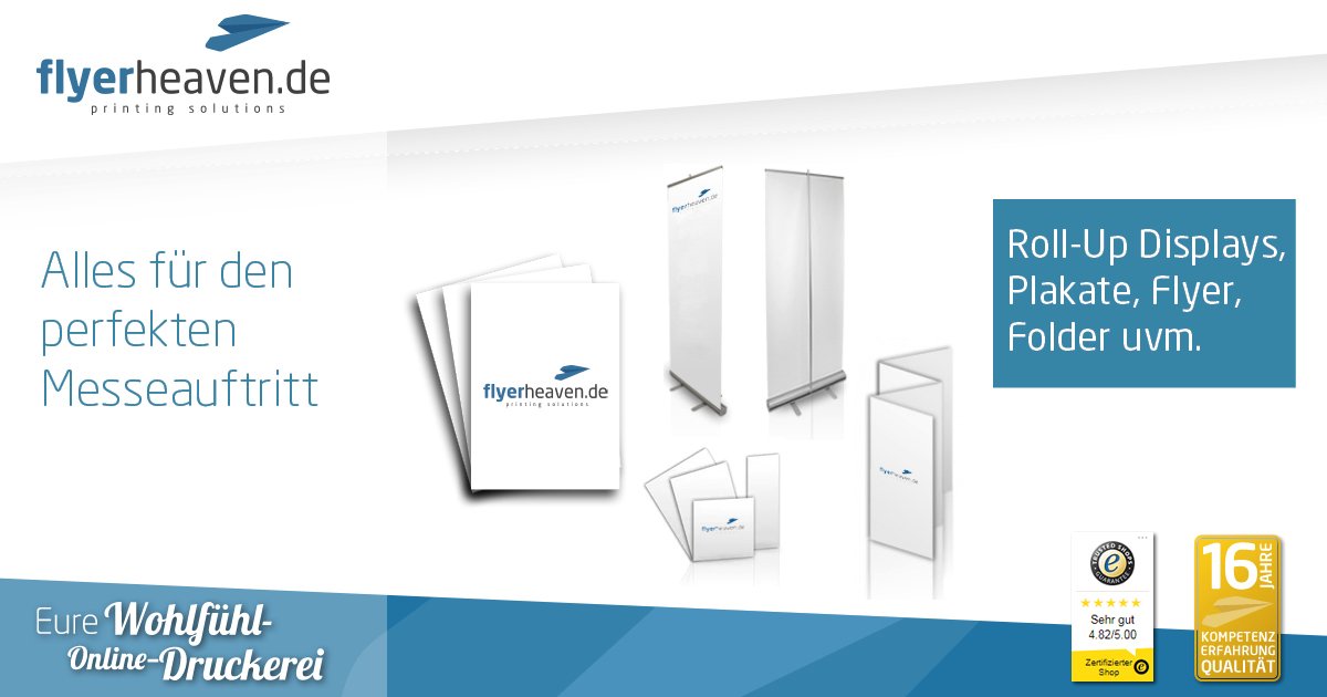 AUF ZUR MESSE 📢
Wir statten euch für den perfekten #Messeauftritt aus! #Plakate, #Flyer und #Folder in allen möglichen Formaten. Oder auch große Roll-Up Displays, damit ihr euer neues Produkt ideal in Szene setzen könnt.👈
Zu den Event Drucksachen >>bit.ly/2Du7Sos