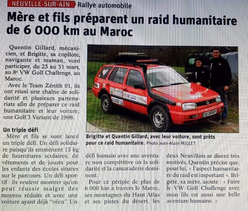 Y mientras tanto el team #zenitude hace su aparición en la prensa francesa #vwgolfchallenge