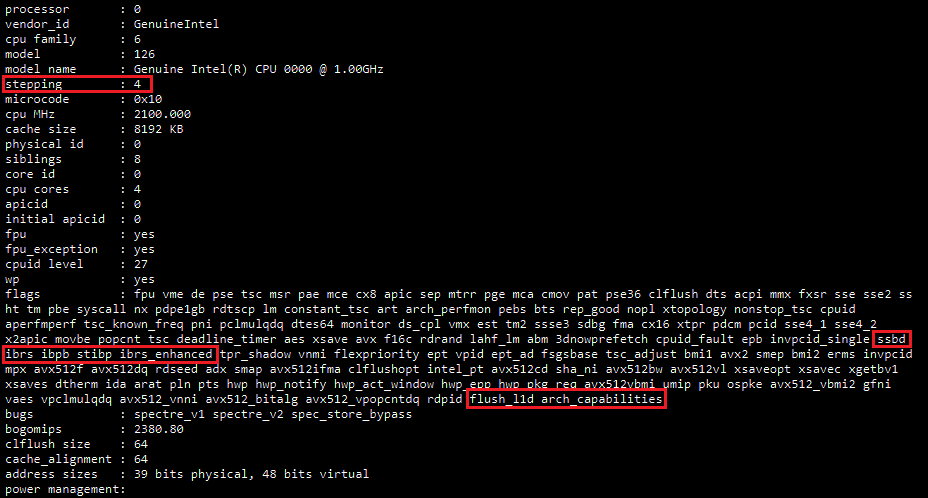 InstLatX64's tweet photo. A new #Intel #IceLake-U/#SunnyCove stepping appeared (CPUID 706E4). Active mitigation flags: #IBRS, #SSBD, #IBPB, #STIBP, Enhanced IBRS_ #L1D_Flush, IA32_ARCH_CAPABILITIES
https://t.co/hQSgtNuQBv https://t.co/rmf16OD93q