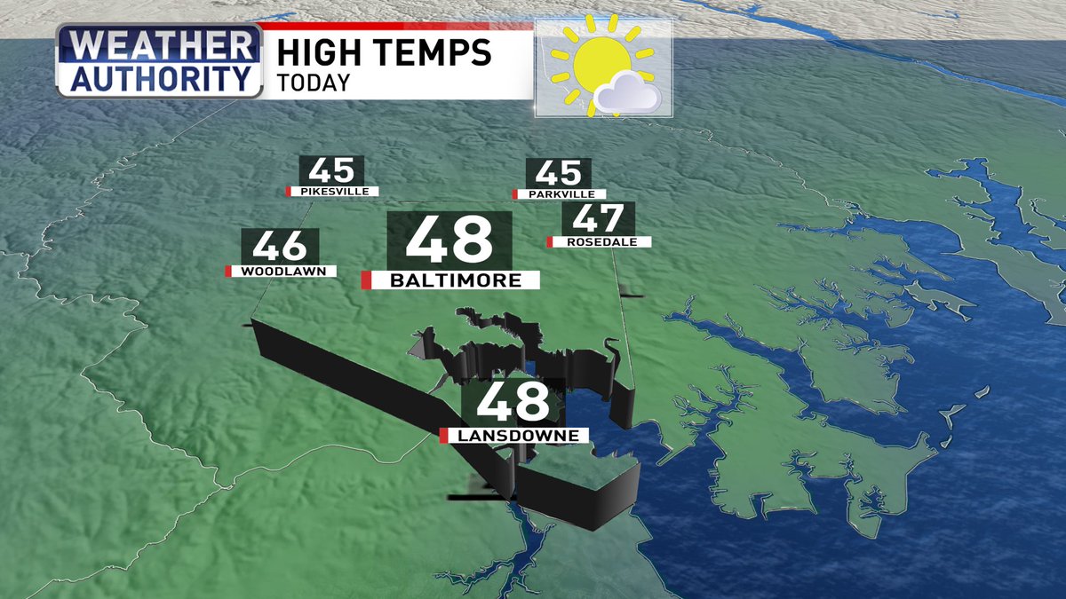 CBSAtlantaWxMan's tweet photo. A #chillier and blustery day is on the way today. After highs of 62 yesterday, even under full sunshine on Tuesday, our highs will only approach 50... Jackets out again! https://t.co/40lpQp3KNQ