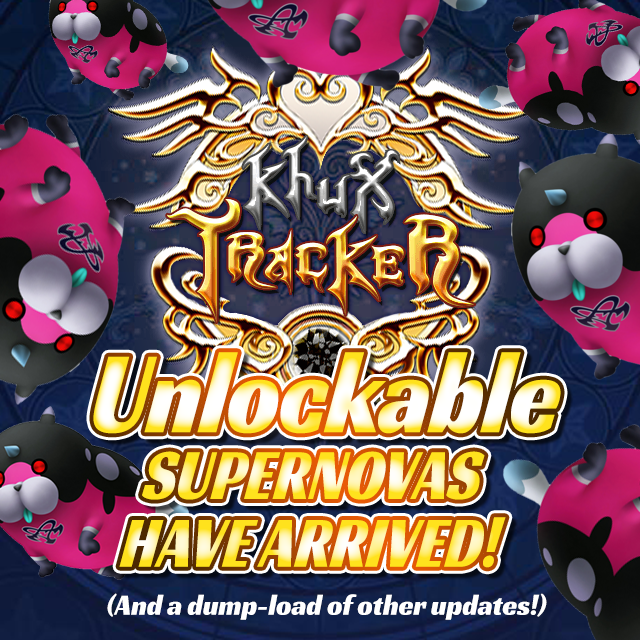 KHUXTracker's tweet photo. 😭It's heeeere! Thank you SO much for your patience everyone! Unlockable Supernovas are now supported on https://t.co/vanmpmfPdr in ver 12.41.17! This was a BRUTAL update for the site, so please let me know if you find any bugs! #KHUX #KHUX_ENG #KHUX_JP #pleasebegentle https://t.co/vZe0VPz3xQ