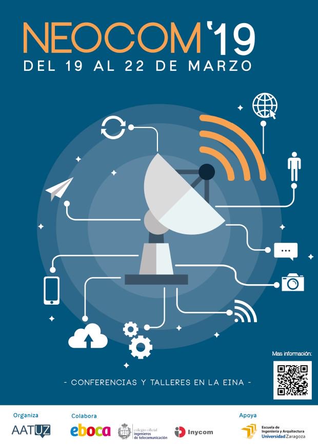 AATUZ's tweet image. Ya está el cartel y las charlas de las #NeoCom19, consulta todas en tinyurl.com/NeoCom19 🔜