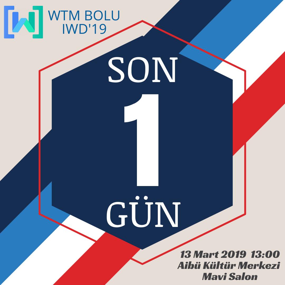 wtmbolu's tweet photo. SON 1 GÜN!🎉 Sizlere en iyisini sunmak için çabaladığımız bu etkinliğe hediye çekilişlerimizede katılabilmek için kaydınızı yapmayı unutmayınız :) Kayıt linkimize bio'dan ulaşabilirsiniz. ❗Etkinliğimize Kadın-Erkek herkes davetlidir.❗#wtm #wtmbolu #gdg #internationalwomensday https://t.co/o4hYpFo8EL
