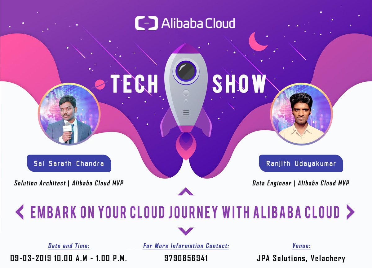 cloud_alibaba's tweet image. Nice work by our MVPs Sarath Chandra P and Ranjith Udayakumar to be launching people in the cloud! 

#cloudeducation #cloudcomputing #mvp