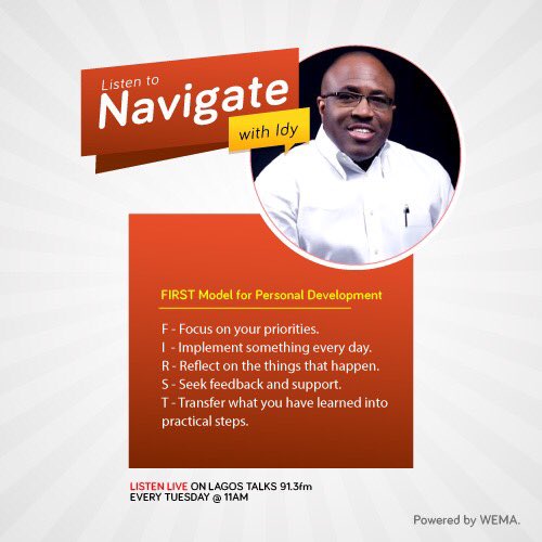 wemabank's tweet image. Join @IdyEnang on #NavigateWithIdy today at 11am as he continues his series on #marketingstrategy with emphasis on #StrategiesforPersonalDevelopment.