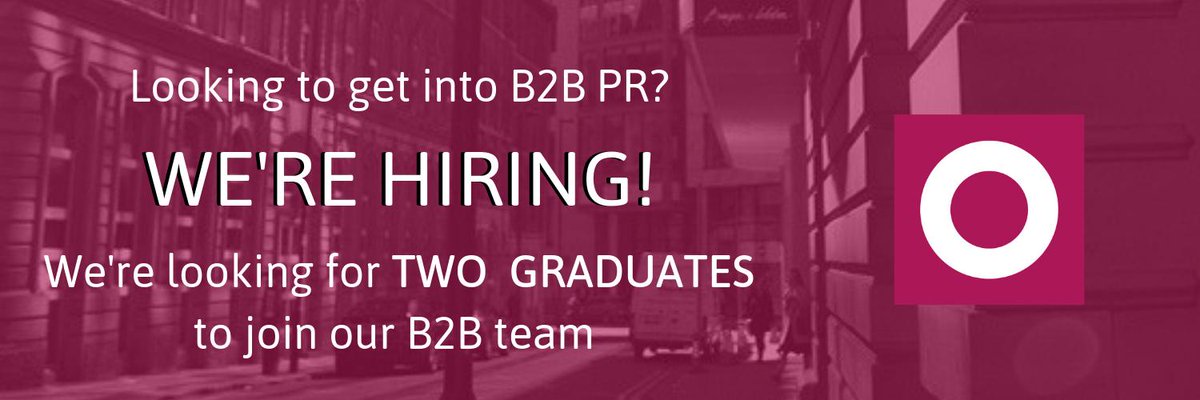 PRAgencyOne's tweet photo. We're on the hunt for two enthusiastic graduates to come and join our B2B team. Interested?
Find out more and apply: https://t.co/KqNY98vGGc
#pr #b2bpr #prjobs #manchester #manchesterpr #recruiting https://t.co/yMz8VLuSob
