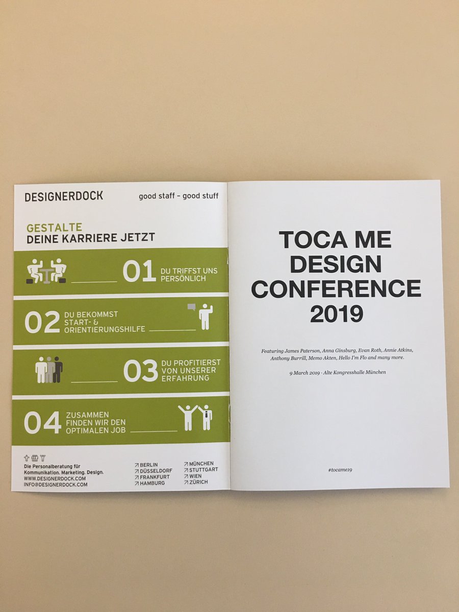 Designerdock's tweet image. Inspiriert und kreativ aufgeladen wurden wir letzten Samstag bei der @tocame_munich. Wir danken den Veranstaltern für das großartige Line-up und die gute Organisation. See u next year @ #tocame19 #designconference #creativeinput #designconnects #mcbw