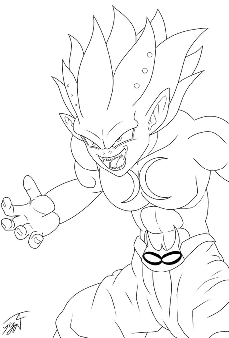 プラモのパッケージをフィンに変えて模写しました?
#ドラゴンボールヒーローズ
#模写 #線画 #絵描きさんとつながりたい 