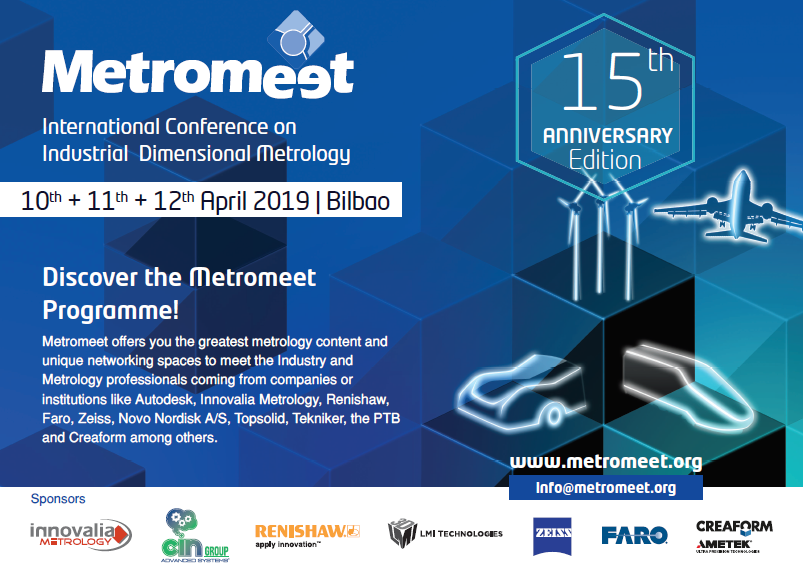 "Connect and discover #technology , #metrology solutions and applications in an industrial environment thanks to our sponsors" We are looking forward to welcome you in #Metromeet2019! Know more about the #Conference> bit.ly/2ES6AmI