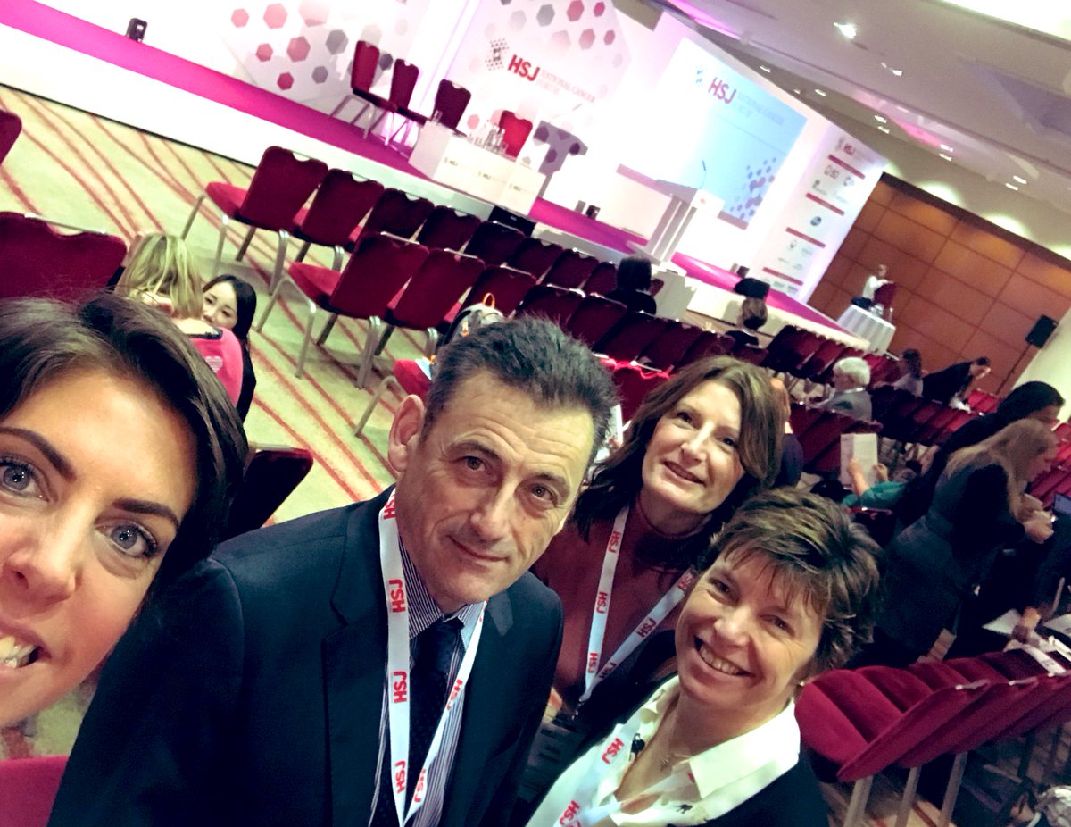 KarliethompsEng's tweet photo. Up at 4.15am for the HSJ National Cancer Forum @HSJevents with @desbreensybics @juliamjessop &amp; GP Louise Merriman - looking at delivering improved outcomes at a local level #HSJcancerforum - very interested in how patient engagement #genomes, #AI, #variationinaccess #lungscreen https://t.co/MofjwNjUsq