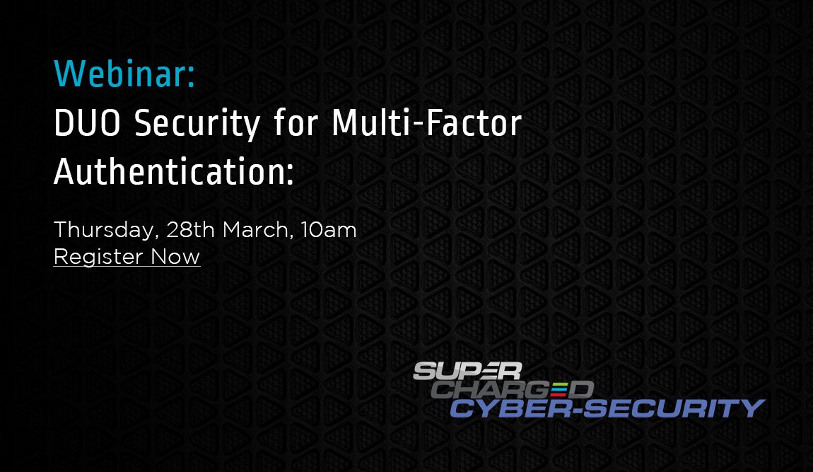 Get to grips with DUO Multi-Factor authentication in our upcoming webinar as part of the SUPERCHARGED Programme. George Vasey, DUO, joins us to provide an overview along with a demo axonex.com/duo-security-f… <a href="/CiscoUKI/">Cisco UK & Ireland</a> <a href="/duosec/">Duo Security</a>