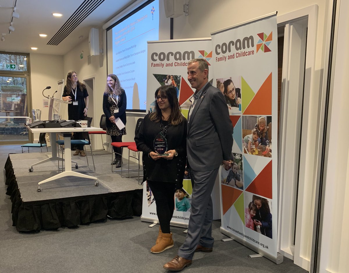 CoramFamChild's tweet photo. Congratulations to Reeta, Parent Champions Wolverhampton, for being named the Parent Champions Coordinator of the year 2019! #PCawards19 https://t.co/2bGPU1FFR7