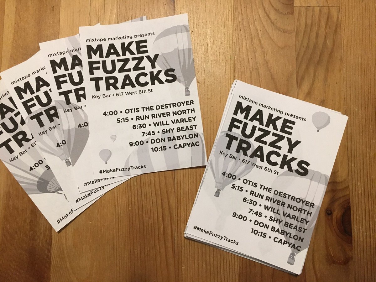 This is how it’s going down today at <a href="/keybaraustin/">Key Bar Austin</a>. Be there. #MakeFuzzyTracks