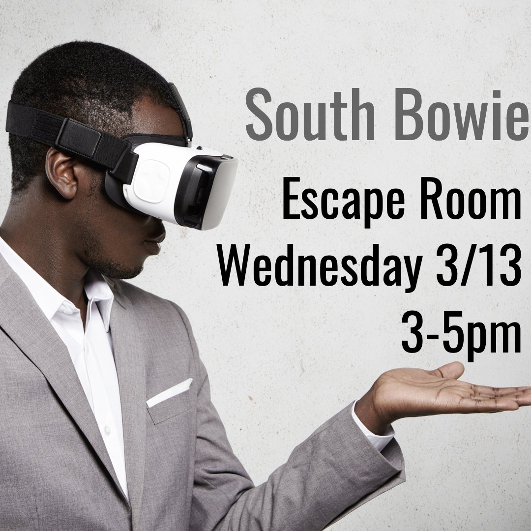 PGCMLS's tweet image. A couple great opportunities to experience some cool technology for #TeenTechWeek tomorrow at our South Bowie Branch, 3-5pm.