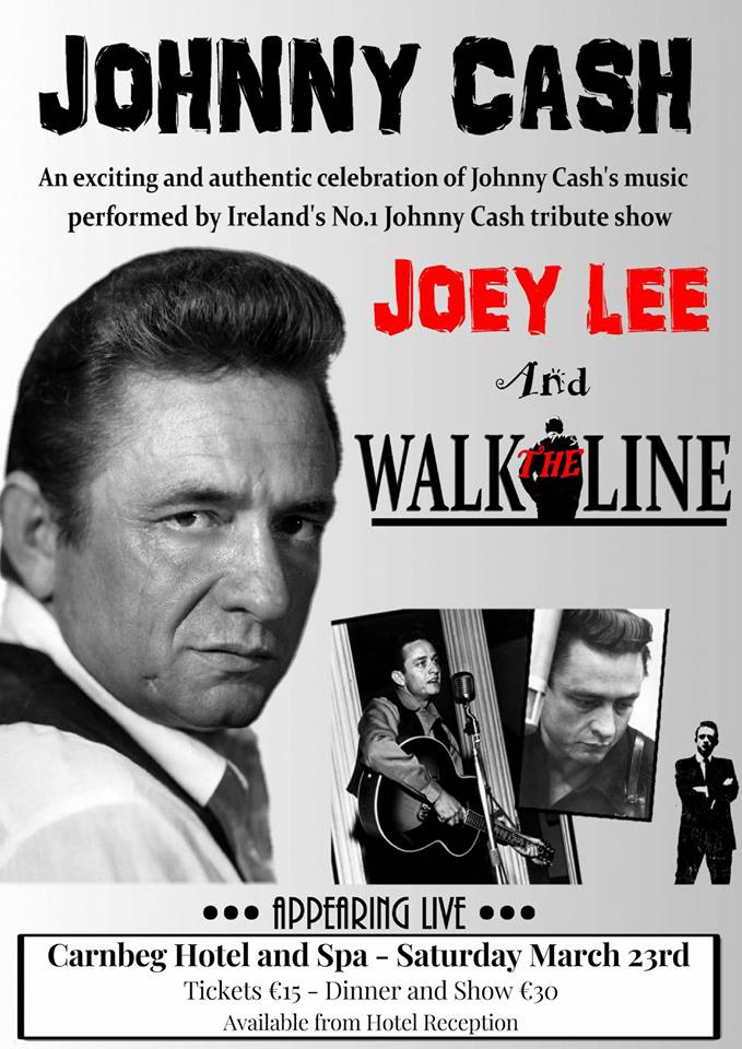 Walk The Line - A Johnny Cash Tribute, on Saturday, March 23rd. Book Tickets now! 🎟