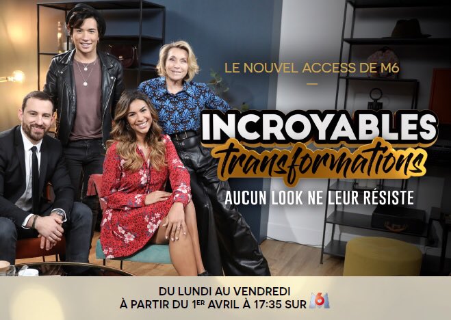MorganeDupontDS's tweet photo. Le nouvel access @M6 #IncroyablesTransformations avec 4 experts @NicolasWaldorf #LeaDjadja #CharlaCarter #FredericLange A partir du 1er avril à 17h35 ! https://t.co/EinGJxKcoN