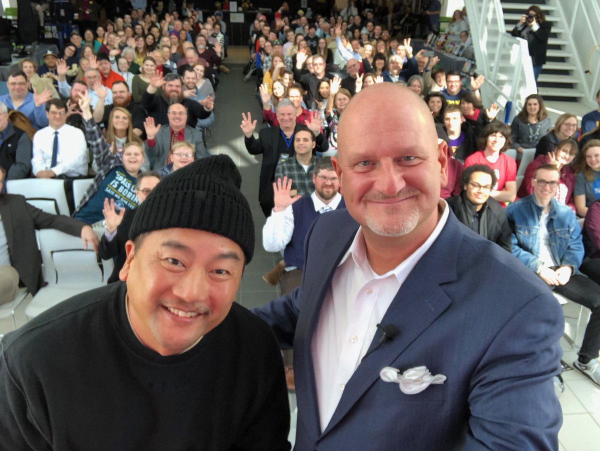 AnthonyPaustian's tweet photo. Great to have celebrity chef Roy Choi in the house last week. He’s a genuinely nice guy with a passion for helping people (and making some killer food at the same time). Check out “Best Friend”, his new restaurant at the MGM Park in Las Vegas. #ciweek ⁦@RidingShotgunLA⁩ https://t.co/LZnVZtw9qM