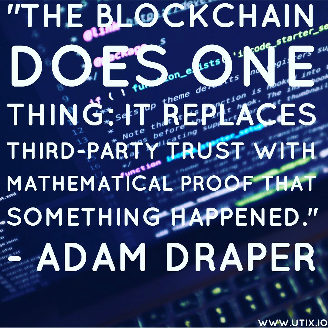 UTIX_US's tweet photo. blockchain is the future! #ticketing #blockchain #bitcoin #ethereum #crypto #music #tech #technology #art #artist #event #events #dance #festival #dj #sport #soccer #football #amazing #concert #love #photooftheday #global #utix https://t.co/surT0zelHc