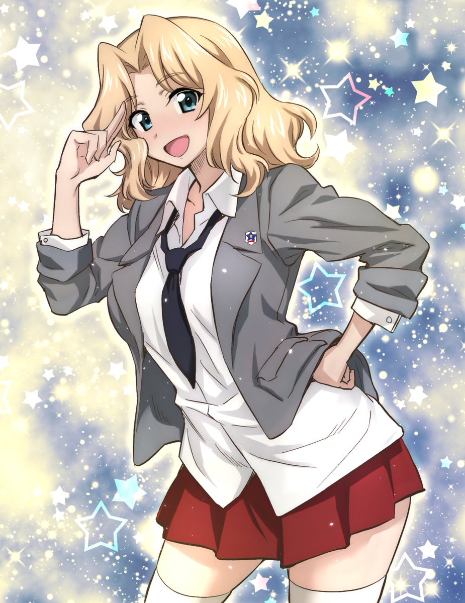 ケイ(ガルパン) 「過去絵ですが ケイさんの水着率 #3月12日はサンダースday 」|GUY(中平凱)のイラスト