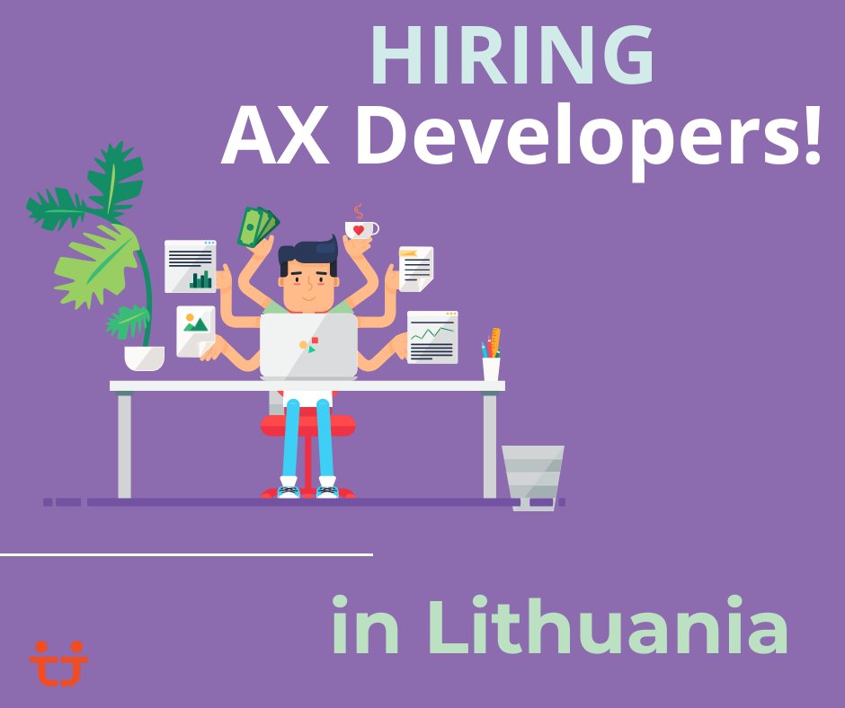 TalentuchCareer's tweet image. Are you an AX Developer? Excellent job is waiting for you in Vilnius, Lithuania! linkedin.com/feed/update/ur… #MSDyn365 #ax #axapta #developers #programmer #europe #talentuch_jobs