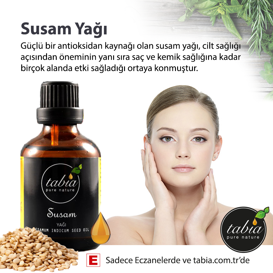 Susam Yağı
Güçlü bir antioksidan kaynağı olan susam yağı, cilt sağlığı açısından öneminin yanı sıra saç ve kemik sağlığına kadar birçok alanda etki sağladığı ortaya konmuştur.
#tabiaürünleri #tabia #eczane #sağlık #doğalürünler #doğalyağlar #ciltgüzelliği #ciltbakımı #susamyağı