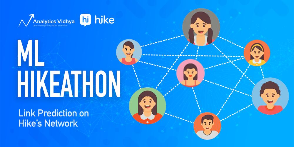 AnalyticsVidhya's tweet image. Put on your #machinelearning hats for the most coolest 7-days #hackathon &quot;ML Hikeathon&quot; presented by Hike (social messaging platform for Indian Market) - coming up 30th March!
Prizes worth INR 3.5 lacs up for grabs! #LinkPrediction 
buff.ly/2u3MP6x @hikeapp