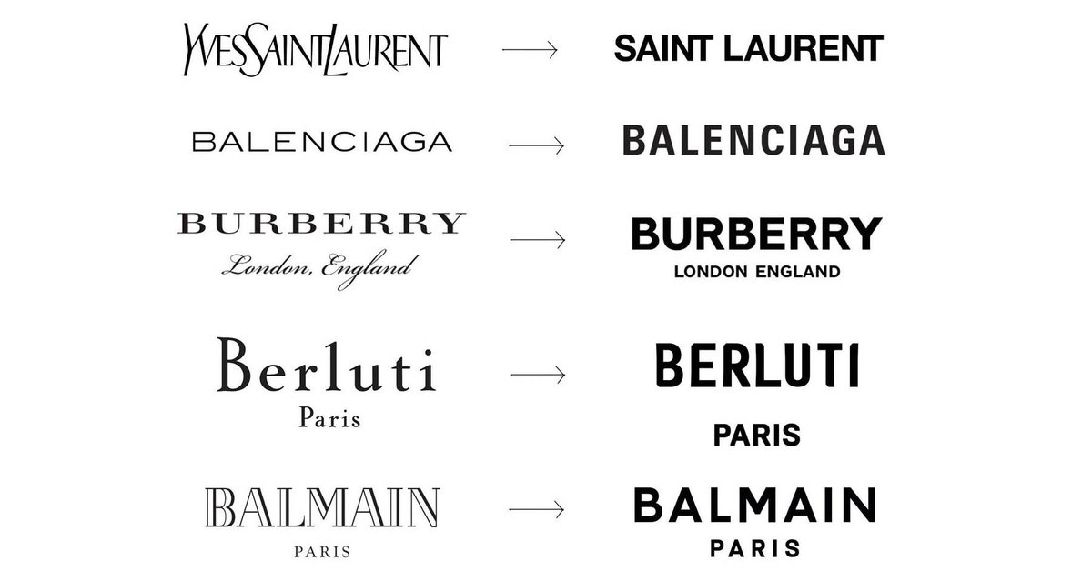 BoF's tweet photo. Why does every luxury brand's logo look the same? https://t.co/GF73zATg1g https://t.co/9HwHlnVG1F