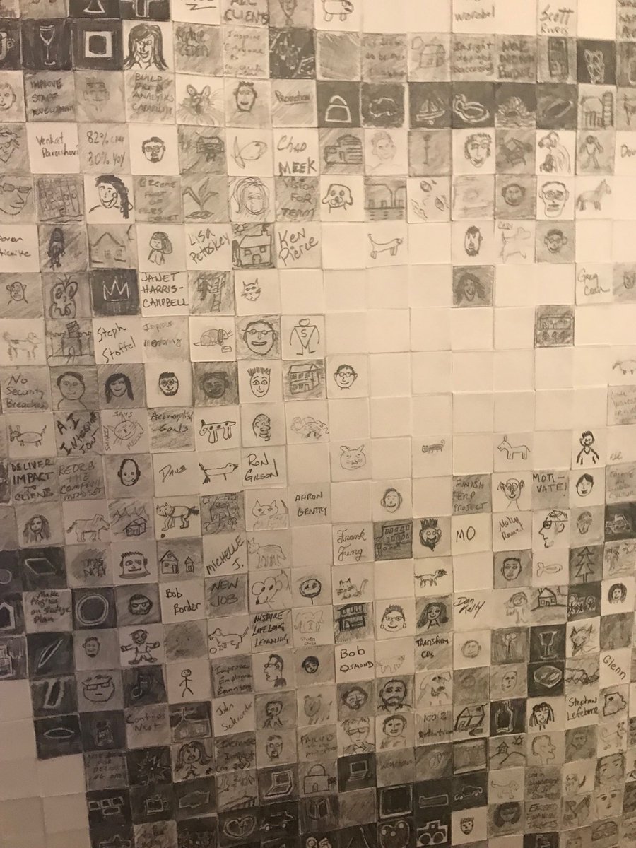 LVSCTO's tweet photo. Who would of thought that 1000 people drawing on little pieces of paper, that looks like this. https://t.co/UqeZLmeMk5