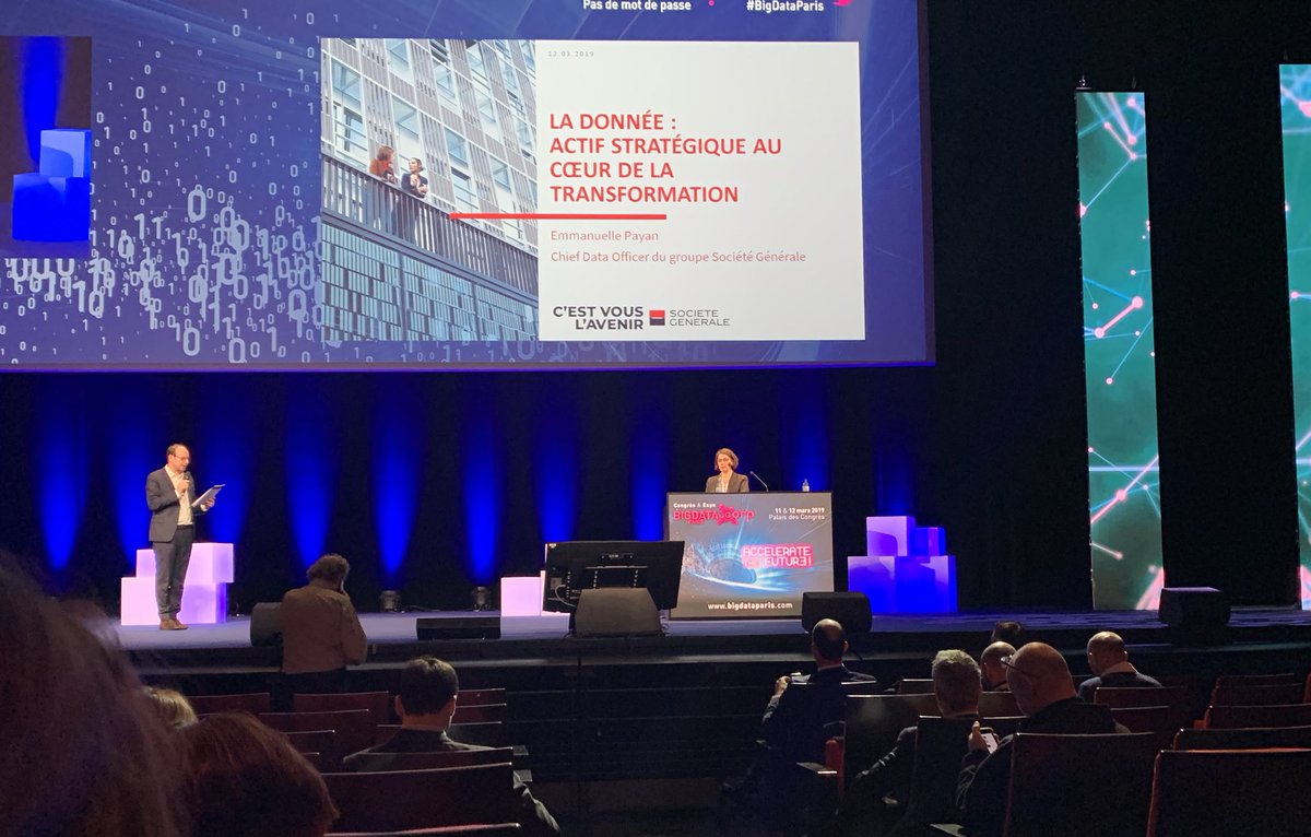 SocieteGenerale's tweet image. « Pour Société Générale la donnée est au cœur de notre transformation numérique et la transformation des métiers » Emmanuelle Payan #BigDataParis