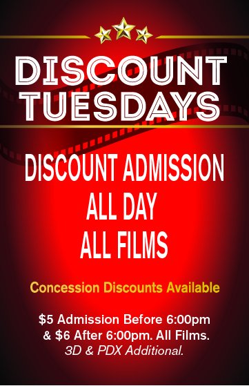 thepointe14's tweet photo. It is discount Tuesday!! See a movie and get popcorn &amp; a drink for only $10, until 6pm. 
$4 upcharge for anything in our PDX theatre. https://t.co/eCgSr9PByM