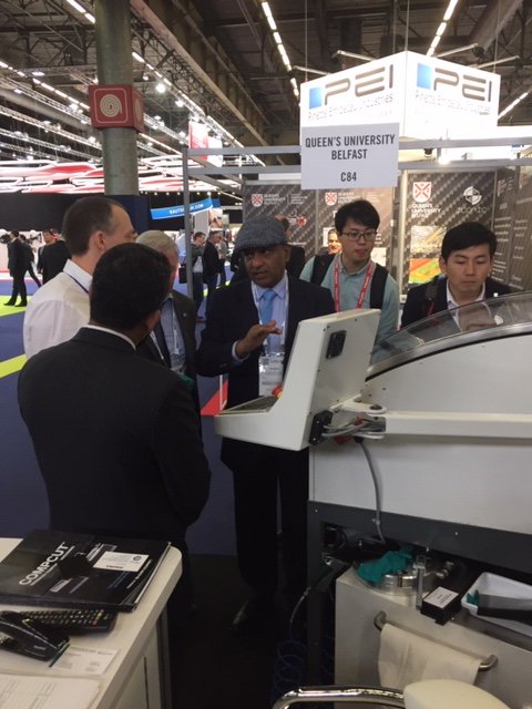 SharpTappinTech's tweet photo. Our Compcut 200 is getting a lot of attention here at @JECComposites JEC World Paris. Stop by stand B84 in Hall 6 to see a live demo! #JECWorld #Compcut #Composites #Engineering https://t.co/NXhTbUABH9