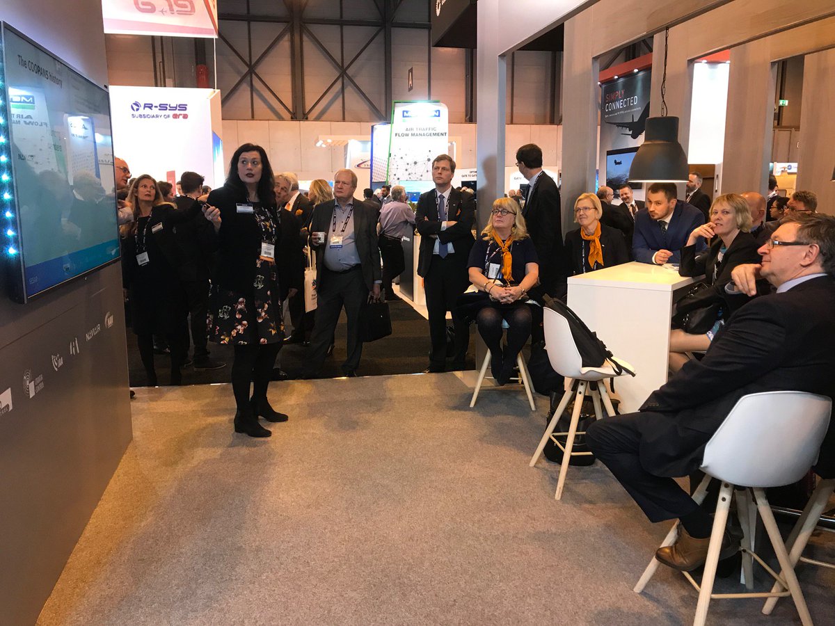 COOPANSalliance's tweet photo. COOPANS AB Chair Ann Persson Grivas giving a presentation on the future of COOPANS and the next level of ATM performance (Stand 957) @WorldATM_now https://t.co/yr5jVtRQb9